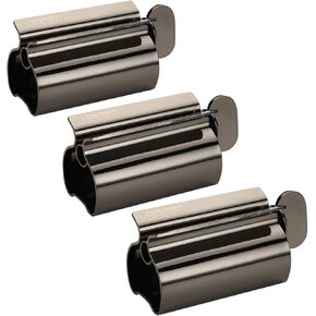 Toothpaste Squeezer - Metal Tube Squeezer Stainless Steel Tube Wringer UDQYQ Toothpaste seat Holder Stand 3 pack (Black) in Saudi Arabia