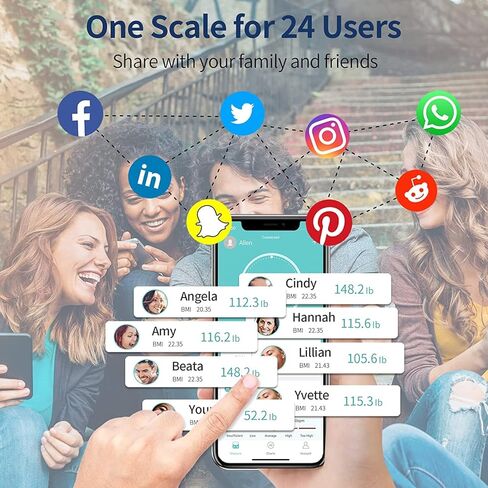 مقياس دهون الجسم، مقياس عرض كبير من Lepulse لوزن الجسم، مقياس حمام رقمي عالي الدقة، مقياس الوزن الذكي لمؤشر كتلة الجسم مع معدل ضربات القلب للعضلات والدهون في الجسم، 15 تركيبة للجسم مع الاتجاه in Kuwait