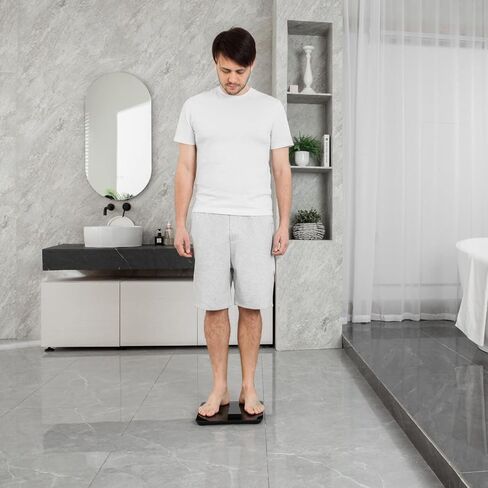 مقياس Etekcity لوزن الجسم، موازين الحمام الرقمية للأشخاص، الأكثر دقة حتى 0.05 رطل، شاشة LED ساطعة وأرقام واضحة كبيرة، جودة مطورة للاستخدام المنزلي الآمن لكبار السن، 400 رطل in Kuwait