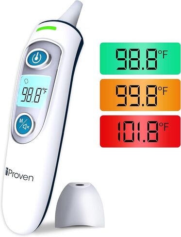 IPROVEN Digital Ear Thermometer for Adults, Kids and Babies [Fast, Accurate and Easy to Use] Ear and Forehead Mode, LED Display, Fever Alarm and 35 Memory Slots, iProven DMT-511 in Kuwait