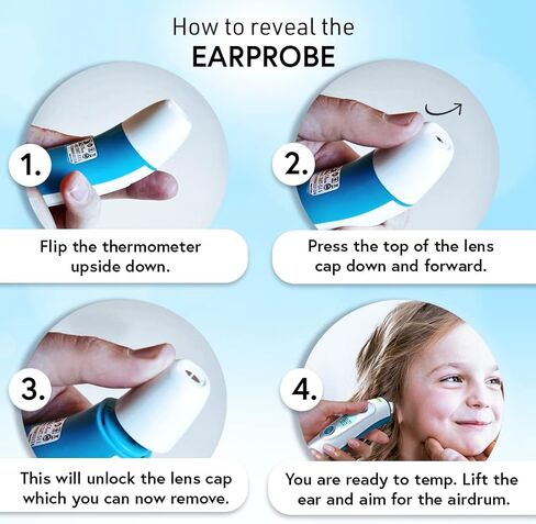 IPROVEN Digital Ear Thermometer for Adults, Kids and Babies [Fast, Accurate and Easy to Use] Ear and Forehead Mode, LED Display, Fever Alarm and 35 Memory Slots, iProven DMT-511 in Kuwait
