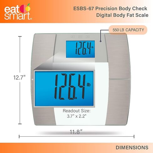 Eat Smart Digital Body Fat Scale with Auto Recognition Technology, Black in Kuwait