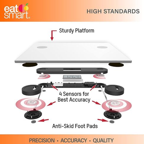 Eat Smart Digital Body Fat Scale with Auto Recognition Technology, Black in Kuwait