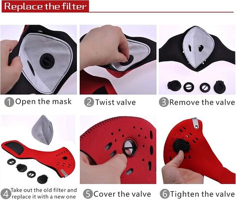 36 Individually Wrapped Face Cover Filter Insert - Activated Carbon Filters for Most Bicycle Face Msk with Filter - Replacement Anti-Dust Filter Inserts for Cycling Woodworking Sanding Outdoors in Kuwait