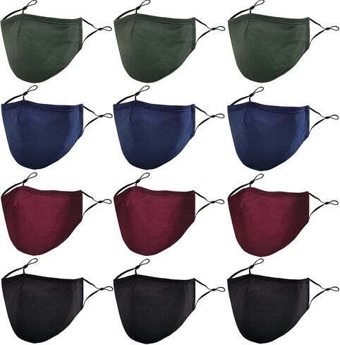 MAZJOYDAY Washable Reusable Cloth Face Masks for Women Men - Breathable Face Mask with Nose Wire and Filter Pocket for Adult in Saudi Arabia
