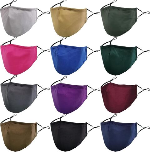 MAZJOYDAY Washable Reusable Cloth Face Masks for Women Men - Breathable Face Mask with Nose Wire and Filter Pocket for Adult in Saudi Arabia