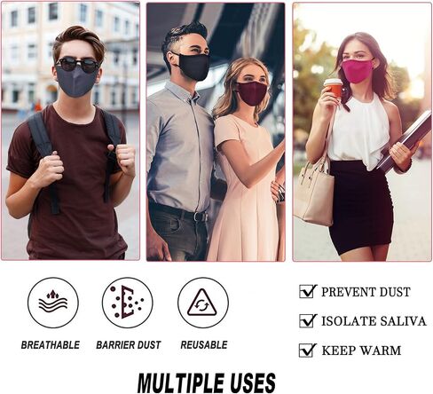 MAZJOYDAY Washable Reusable Cloth Face Masks for Women Men - Breathable Face Mask with Nose Wire and Filter Pocket for Adult in Saudi Arabia
