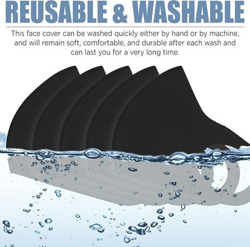 10 عبوات من أغطية الوجه مع غطاء حلقة أذن مرن لكامل الوجه مضاد للغبار، للجنسين، قابل للغسل وإعادة الاستخدام للرجال والنساء، ناعم على الوجه والجلد (ملون) in Kuwait