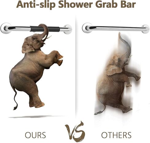 2 Pack Grab Bars for Bathroom, 12 Inch Anti Slip Bathroom Handicap Grab Bars for Showers, Safety Bath & Shower Grab Bar for Seniors, Shower Handles for Elderly, Tesuchan in Saudi Arabia