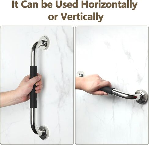 2 Pack Grab Bars for Bathroom, 12 Inch Anti Slip Bathroom Handicap Grab Bars for Showers, Safety Bath & Shower Grab Bar for Seniors, Shower Handles for Elderly, Tesuchan in Saudi Arabia
