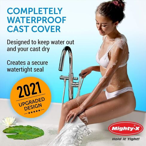 100% Waterproof Cast Cover Leg -【Watertight Seal】- Reusable 2 pk Cast Protector for Shower Leg Adult Knee, Ankle, Foot - Half Leg Covers in Saudi Arabia