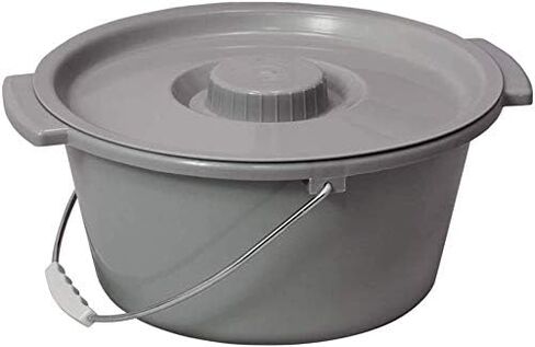 كرسي MedPro Defense Comfort Plus مع ارتفاع قابل للتعديل ومقعد مريح عريض جدًا، بديل مريح وأكثر أمانًا للمرحاض، تصميم إطار مرن، رمادي in Kuwait