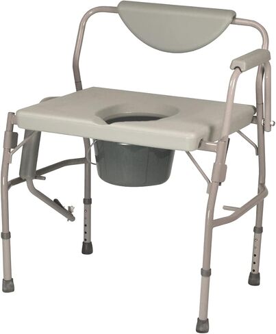 Homecraft Deluxe Bariatric Drop Arm Commode, 1000 Pound Weight Capacity, Adjustable Height Bedside or Over-The-Toilet Commode, Designed for Patients Who Struggle with Obesity, Easy-to-Assemble in Saudi Arabia