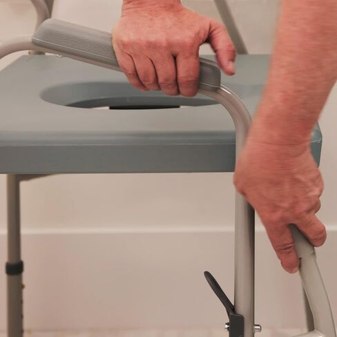 Homecraft Deluxe Bariatric Drop Arm Commode, 1000 Pound Weight Capacity, Adjustable Height Bedside or Over-The-Toilet Commode, Designed for Patients Who Struggle with Obesity, Easy-to-Assemble in Saudi Arabia