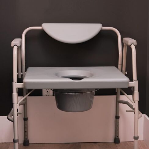 Homecraft Deluxe Bariatric Drop Arm Commode, 1000 Pound Weight Capacity, Adjustable Height Bedside or Over-The-Toilet Commode, Designed for Patients Who Struggle with Obesity, Easy-to-Assemble in Saudi Arabia
