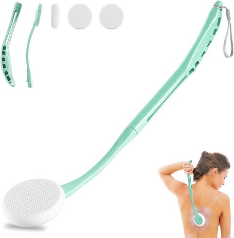 Lotion Applicator for Back, 20.5" Back Lotion Applicator, Back Lotion Applicators for Your Back, Easy Reach and Washable, Back Self Tanner Applicator（Cyan） in Kuwait