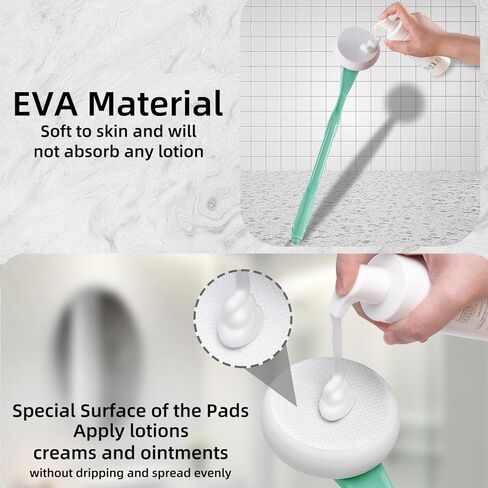 Lotion Applicator for Back, 20.5" Back Lotion Applicator, Back Lotion Applicators for Your Back, Easy Reach and Washable, Back Self Tanner Applicator（Cyan） in Kuwait