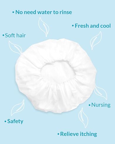 AZchose Waterless Shampoo Caps No-need Rinse for Bedridden Patients, Hair Washing Rinse-free Shampoo Cap for Elderly, Disposable & Hypoallergenic Shampoo Shower Caps for Hospital 5 Packs in Saudi Arabia