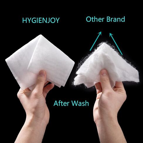HYGIENJOY - إسفنجات حمام خالية من الشطف (25 قطعة) مناديل مبللة للجسم للبالغين للاستحمام - سميكة جدًا، لا تترك بقايا مناديل استحمام للبالغين بدون شطف، لكبار السن، للمصابين، لطريح الفراش، وأيضًا للمخيمين والمتنزهين، الإسفنج مناديل الحمام (عبوة واحدة) in Kuwait