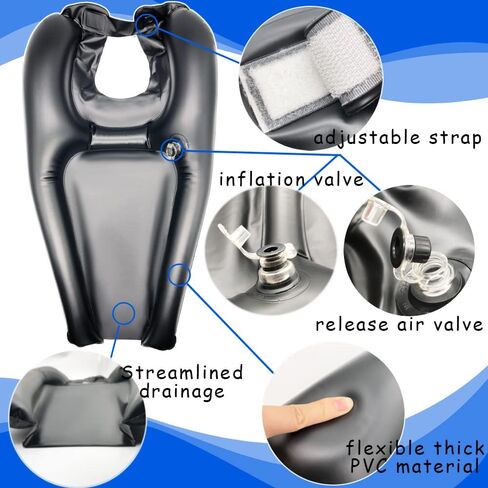 Inflatable Shampoo Bowl, Portable Hair Washing Tray for Bedside and in Bed, Lightweight Shampoo Basin for Elderly, Disabled, Pregnant, Injured, Bedridden, Handicap, Lightweight Hair Washing Sink in Saudi Arabia