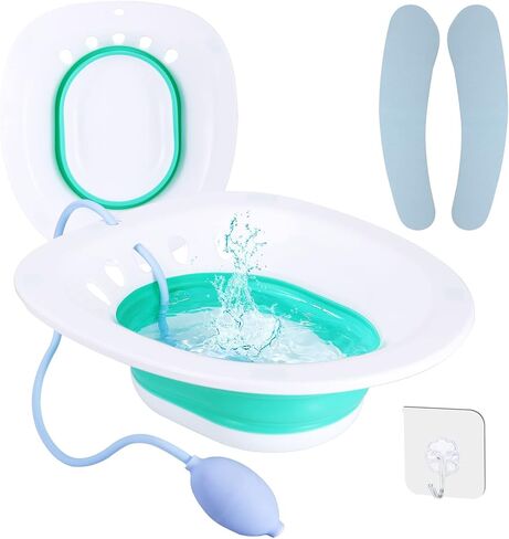 MTASTIC Sitz Bath for Toilet Seat- Soothes Hemorrhoids & Perineum, Suitable for Pregnant Women, Postpartum Care- Collapsible, Soaked Steam Relief of Vaginal/Anal Inflammation in Kuwait
