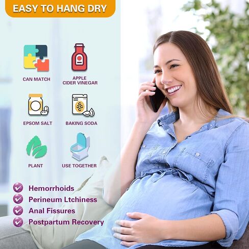 MTASTIC Sitz Bath for Toilet Seat- Soothes Hemorrhoids & Perineum, Suitable for Pregnant Women, Postpartum Care- Collapsible, Soaked Steam Relief of Vaginal/Anal Inflammation in Kuwait