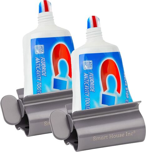 Toothpaste Squeezer Tube Roller Stainless Steel Tube Squeezer Rollers, Saves Toothpaste, Creams, Puts an end to Waste - Simple and Practical [Black] in Saudi Arabia