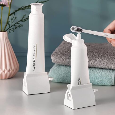 2pcs Rolling Tube Toothpaste Squeezer Toothpaste Seat Holder Stand for Bathroom Accessories（1Blue1Gree） in Kuwait