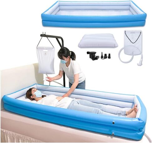 حوض استحمام طبي قابل للنفخ محمول لكبار السن وذوي الاحتياجات الخاصة، سرير مساعدات للاستحمام، حوض استحمام للبالغين وطريح الفراش لكامل الجسم، حوض استحمام قابل للنفخ للعناية المنزلية والمعاقين in Kuwait