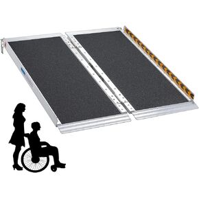 Portable Wheelchair Ramp 2FT, Anti-Slip Aluminum Folding Handicap Ramp Wheel Chair Ramp for Home Steps Wheelchair Ramps for Home Entrance Threshold Doorways Stairs Curbs Scooter in Saudi Arabia