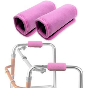 Universal Walker Padded Hand Grip Covers, Premium Medical Soft Cushion Memory Foam Core Padding, Wicking, Comfort, Washable