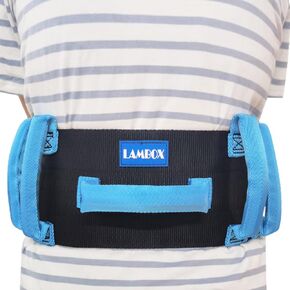 Gait Belt with handles-Medical Nursing Walking Assist Aid for Elderly, Seniors, Therapy (31-50" Black with Metal buckle) in Saudi Arabia