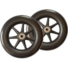 Stander Replacement 6-inch Walker Wheels, 6-Inch Rollator Replacement Wheels for Adults, Seniors, and Elderly, Compatible with the EZ Fold-N-Go Walker and the Able Life Space Saver Walker, Set of 2