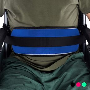 Wheelchair Seat Belt Safety Belt Fixed Elderly Belt Constrained Bands with Adjustable Straps Patients Cares Safety Harness Chair Waist Lap Strap for Elderly (Blue)