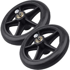عجلة بديلة للكراسي المتحركة مقاس 8 انش × 1 انش، لون اسود (2) in Kuwait