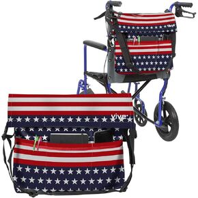 Vive XL Wheelchair Bag - Waterproof, Scratch-Resistant, Double-Stitched, Machine Washable Accessory for Adults, Seniors, 15 Colors - Storage Walker Backpack to Hang on Back of Wheel Chair