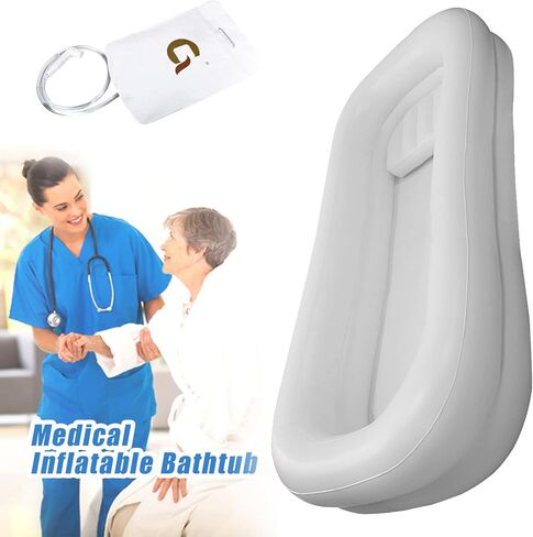 Inflatable Bathtub, Inflatable Bedside Shower Kit with Electric Air Pump and Water Bag, Medical Inflatable Bathtub Shower, PVC Portable Bathtub, for The Pregnant, Elderly, Disabled in Kuwait
