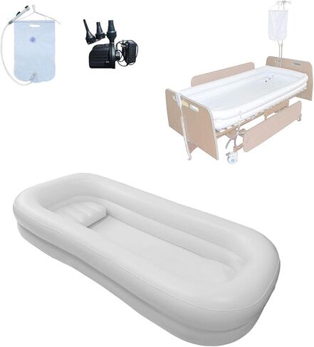 Inflatable Bathtub, Inflatable Bedside Shower Kit with Electric Air Pump and Water Bag, Medical Inflatable Bathtub Shower, PVC Portable Bathtub, for The Pregnant, Elderly, Disabled in Kuwait