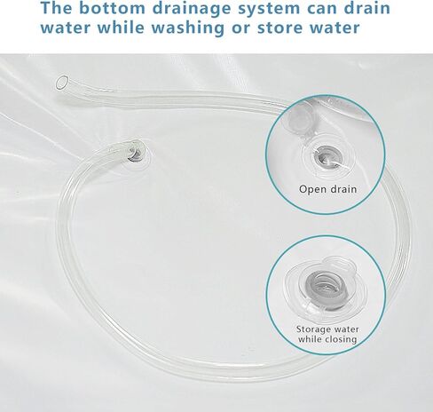 Inflatable Bathtub, Inflatable Bedside Shower Kit with Electric Air Pump and Water Bag, Medical Inflatable Bathtub Shower, PVC Portable Bathtub, for The Pregnant, Elderly, Disabled in Kuwait