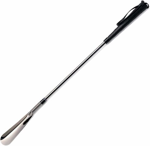 Sammons Preston Spring-Action Shoehorn, 23.5" Long, Non-Slip Handle for Good Grip, Lightweight Metal Shoe Horn with Bending Spring to Adjust Position According to User Needs, Adaptive Daily Living Aid in Saudi Arabia