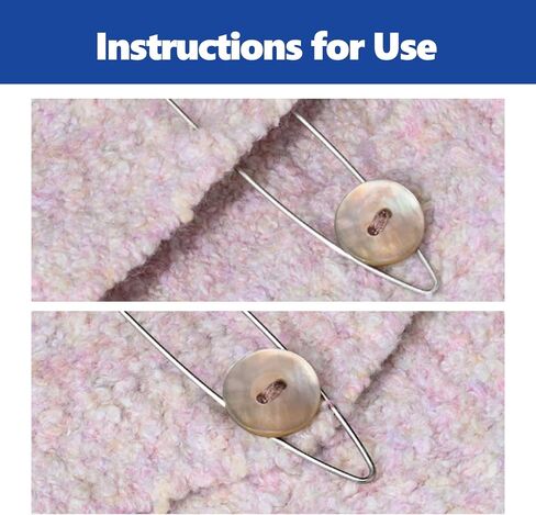 Zerodis Button Hook, 6PCs Shirt Coat Buttoning Aid Hand Buttons aids Wire Loop Button Hook Assist Tool Button Hook Dressing Aid Easily Buttons Dress Assist Device in Kuwait