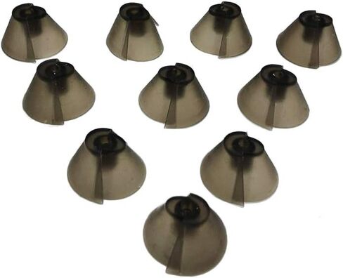 GN Resound Sure Fit Hearing Aid Standard Receiver Tulip Domes Dark Gray Split Ear Rub Piece Comfortable BTE Hearing Amplifier PSAP Kit Ear Tips Invisible, Perfect for Open Air (Open fit) (10 pcs) in Saudi Arabia