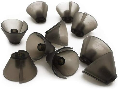 GN Resound Sure Fit Hearing Aid Standard Receiver Tulip Domes Dark Gray Split Ear Rub Piece Comfortable BTE Hearing Amplifier PSAP Kit Ear Tips Invisible, Perfect for Open Air (Open fit) (10 pcs) in Saudi Arabia