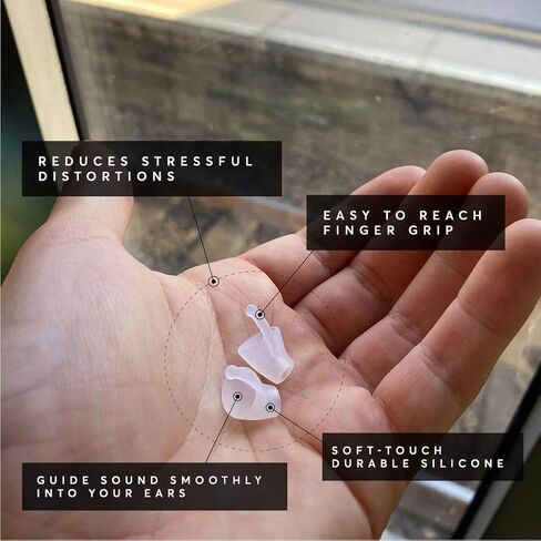 Flare Calmer – Ear Plugs Alternative – Reduce Annoying Noises Without Blocking Sound – Soft Reusable Silicone - Grey in Kuwait