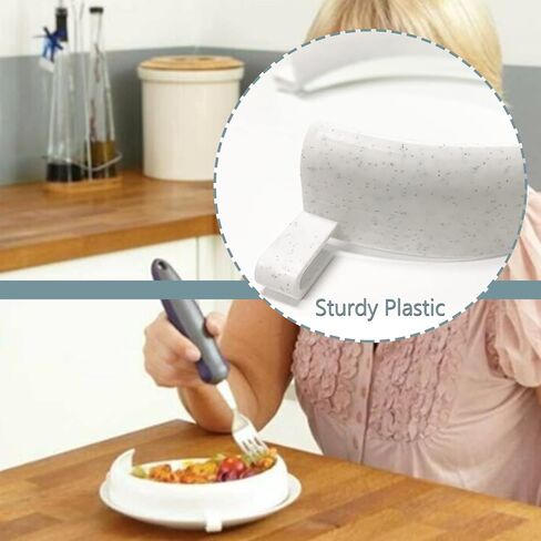 Food Guard for Plates, Clip-On Spill Prevention Eating Aid Assistant for Scooping Food, Dining Assistive Plate Guard for Disabled, Elderly, Handicapped (1) in Saudi Arabia