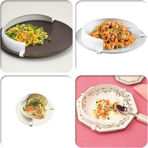 Food Guard for Plates, Clip-On Spill Prevention Eating Aid Assistant for Scooping Food, Dining Assistive Plate Guard for Disabled, Elderly, Handicapped (1) in Saudi Arabia