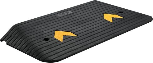 VEVOR Upgraded Rubber Threshold Ramp, 1" Rise Wheelchair Ramp Doorway, Natural Curb Ramp Rated 33069Lbs Load Capacity, Non-Slip Textured Surface Rubber Curb Ramp for Wheelchair and Scooter in Saudi Arabia