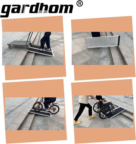 Portable Wheelchair Ramp 2FT, Anti-Slip Aluminum Folding Handicap Ramp Wheel Chair Ramp for Home Steps Wheelchair Ramps for Home Entrance Threshold Doorways Stairs Curbs Scooter in Kuwait