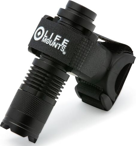 Life Mounts Tactical Rail Mount Flashlight - 3.5 in x 1.5 in, White LED - 1,000-Foot Beam & Multi-Mode Helmet Flashlight - 360-Degree Side Mount Helmet Lights - Weatherproof Design for Tactical Gear in Saudi Arabia