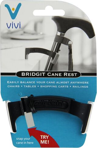 HealthSmart Vivi Bridgit Cane Rest Cane Holder, Helps Cane Stay in Place, Small and Compact, 5/8 to 1 Inch, Orange in Saudi Arabia